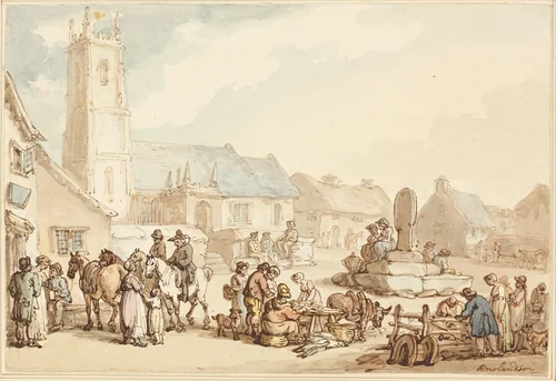 St. Cullum's, Cornwall by Thomas Rowlandson, painting, 1776-1827