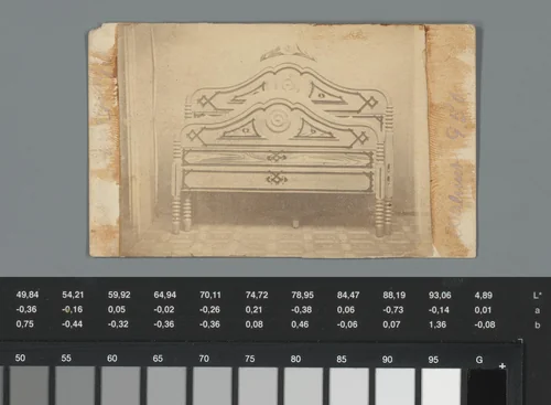 Reclame voor een meubelstuk van L. W. Bishop in Whitney Point, New York by anonymous, photograph, 1850-1915