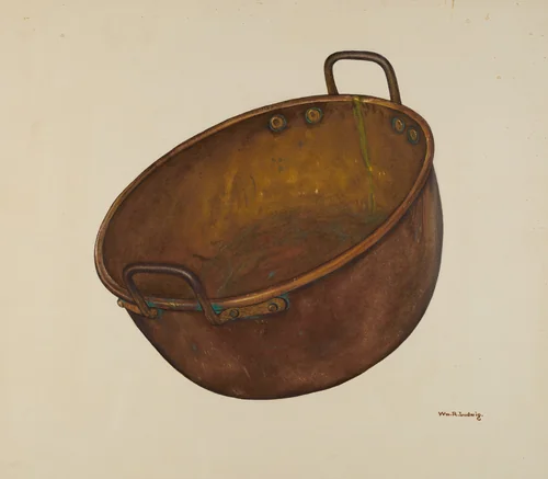 Copper Candy Vessel by William Ludwig; Kurt Melzer, index of american design, 1939