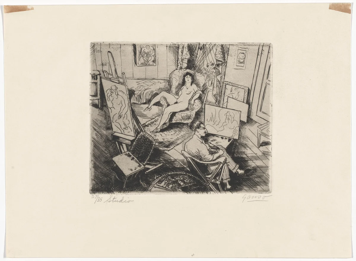 Studio by Emil Ganso, print, 1929
