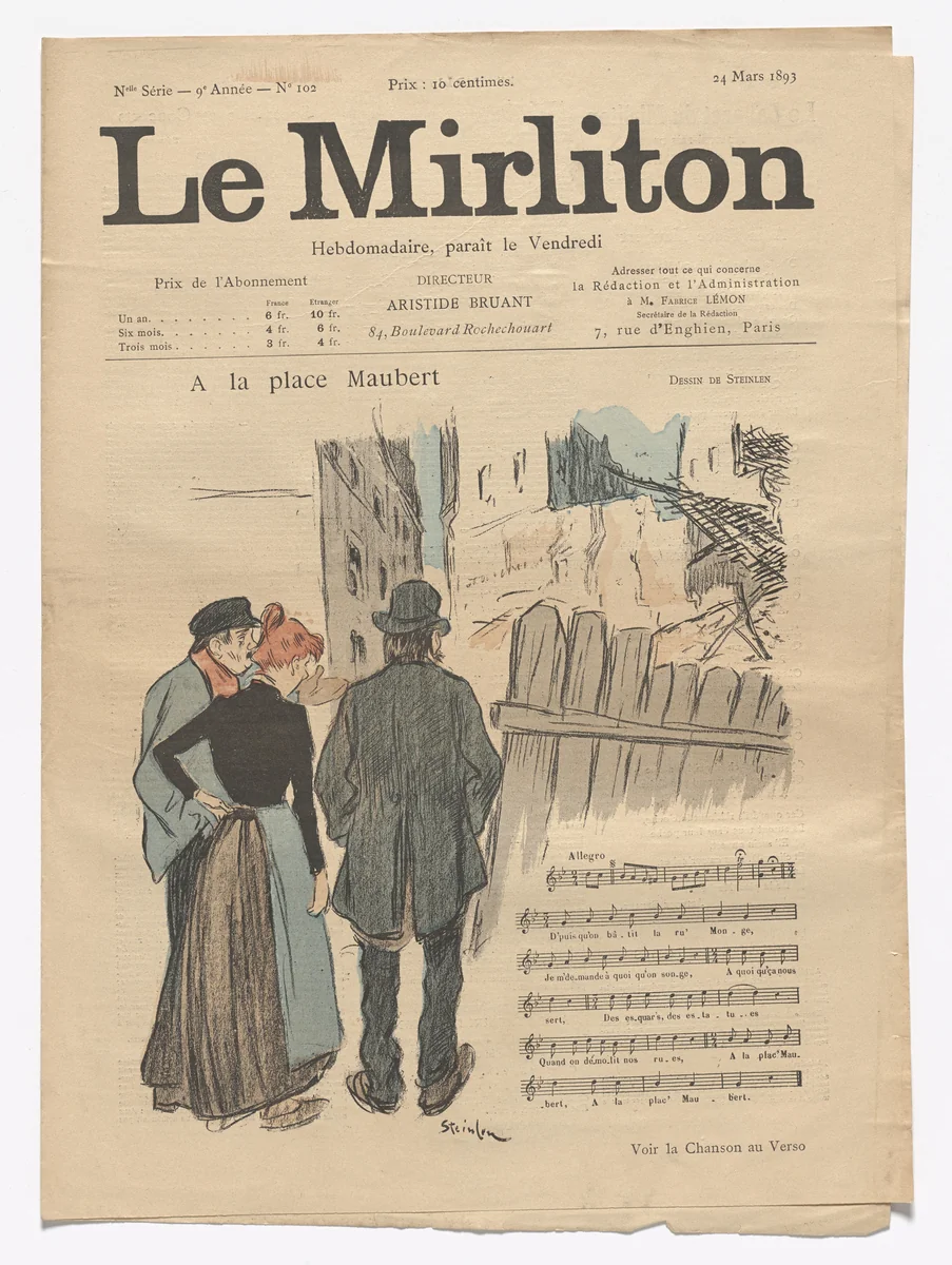 Le Mirliton, no. 102 by Théophile-Alexandre Steinlen, periodical, 1893