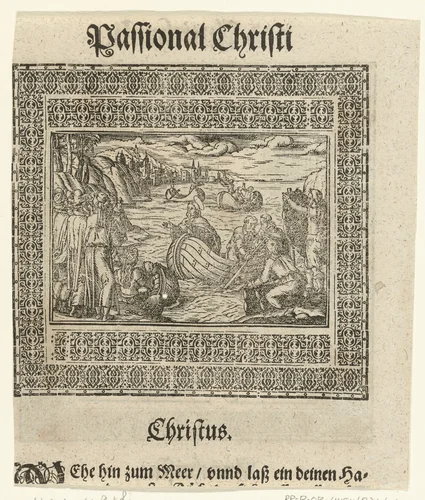 Wonderbare visvangst op meer van Galilee by Unknown, print, 1521-1522