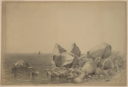 Gloucester, Massachusetts by James Renwick Brevoort, drawing, 1872