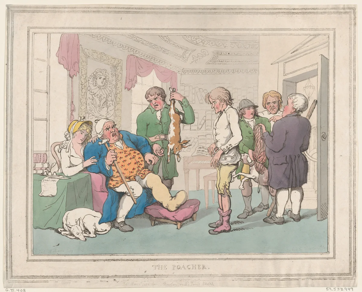 The Poacher by Thomas Rowlandson, print, 1806