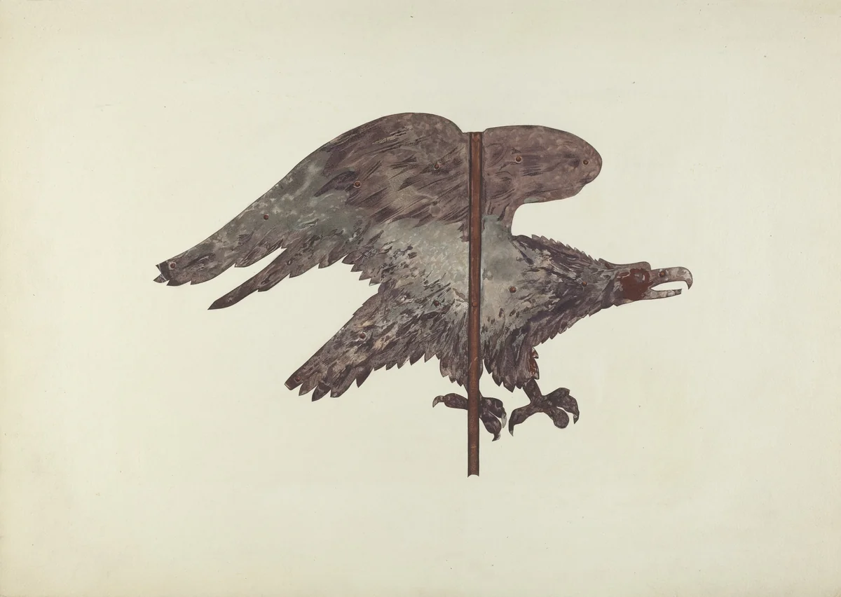 Flying Eagle Weather Vane by Robert Barton, index of american design, 1935-1942