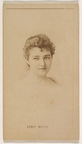 Agnes Miller, from the Actresses series (N245) issued by Kinney Brothers to promote Sweet Caporal Cigarettes by Kinney Brothers Tobacco Company, photograph, 1890