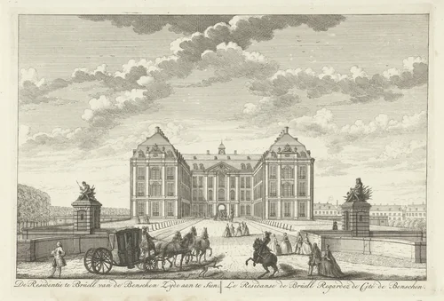 Slot Augustusburg te Brühl by Hendrik de Leth, print, 1767