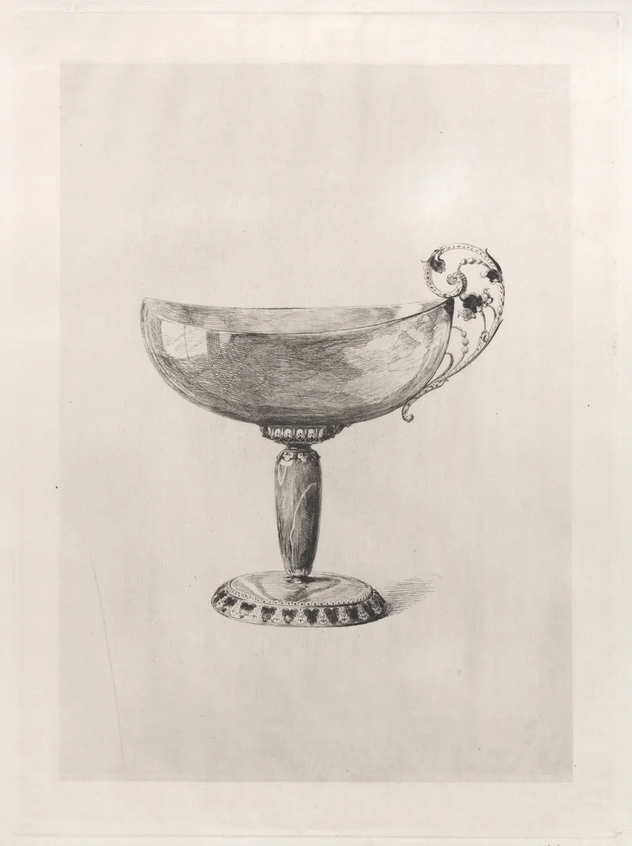 Oriental Cup Made from Agate by Jules Ferdinand Jacquemart, print, 1868