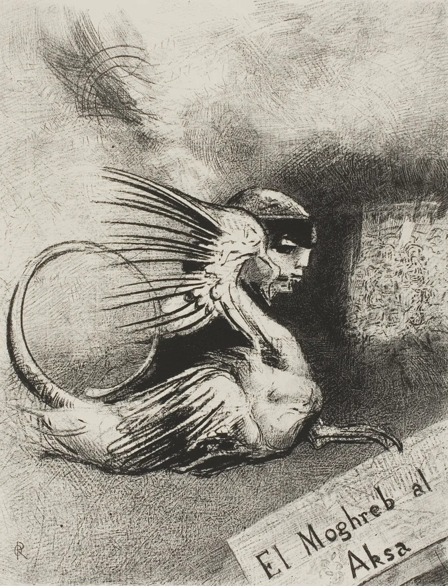 Frontispiece for El Moghreb al Aksa by Edmond Picard by Odilon Redon, print, 1889