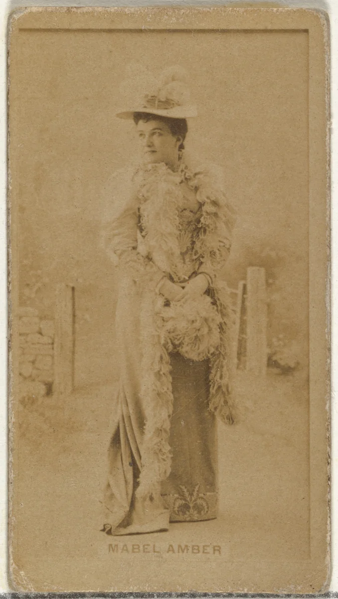 Mabel Amber, from the Actors and Actresses series (N145-8) issued by Duke Sons & Co. to promote Duke Cigarettes by W. Duke, Sons & Co., photograph, 1890-1895