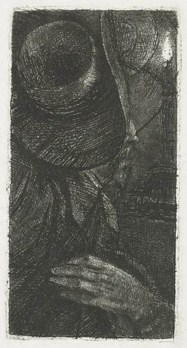 Pieter Haaringh: hands and hat by Rembrandt van Rijn, print, 1655