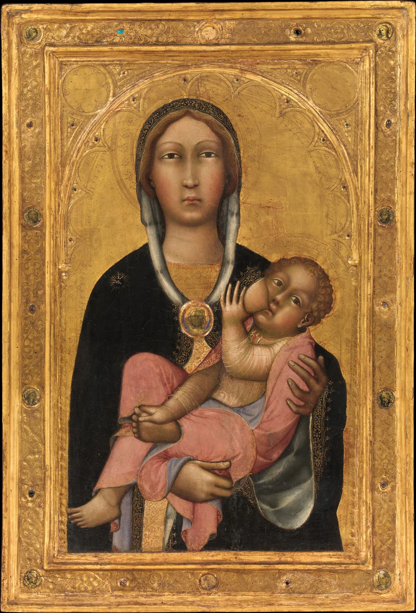 Madonna and Child by Paolo di Giovanni Fei, painting, 1370-1379