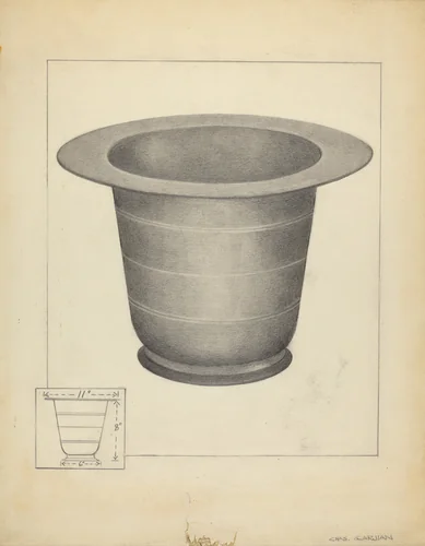 Pewter Commode Form by Charles Garjian, index of american design, 1939