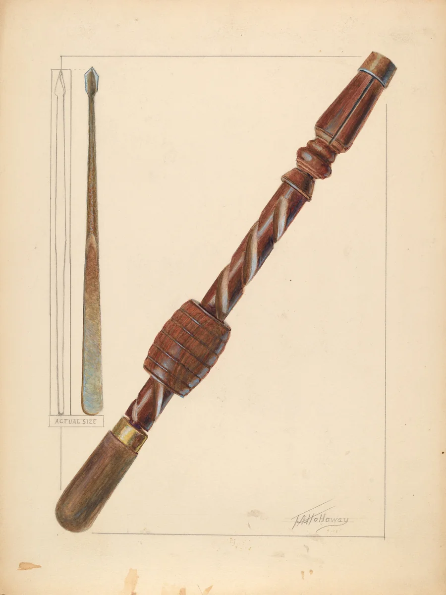 Hand Tool by Thomas Holloway, index of american design, 1935-1942