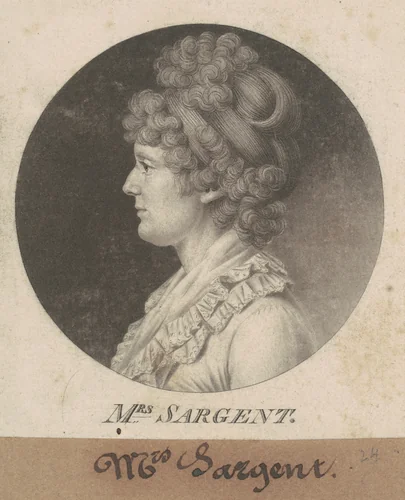 Mary Hawley Macintosh Williams Sargent by Charles B. J. Févret de Saint-Mémin, print, 1802