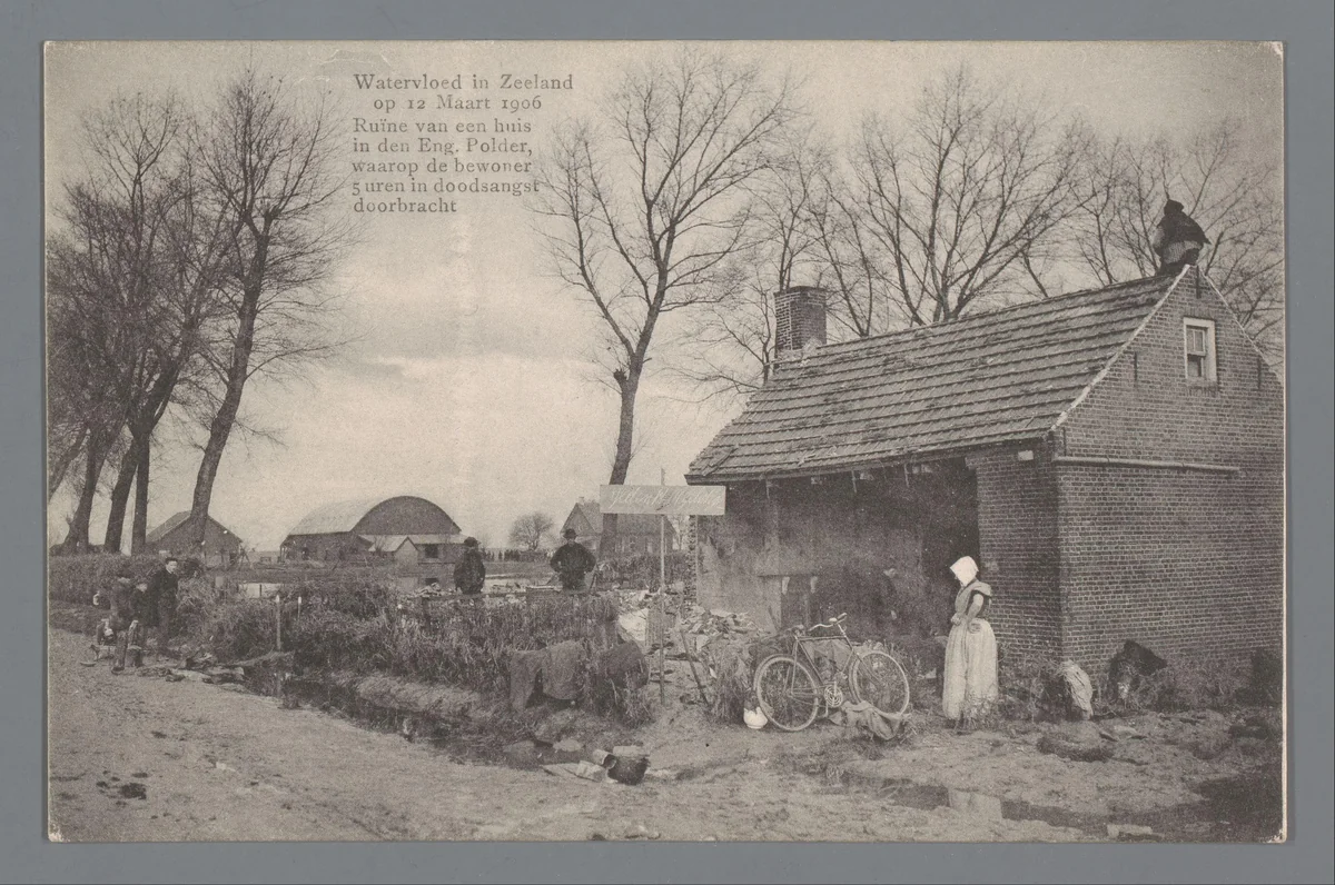 Watervloed in Zeeland op 12 maart 1906 by Gebroeders van Straaten, other, 1906