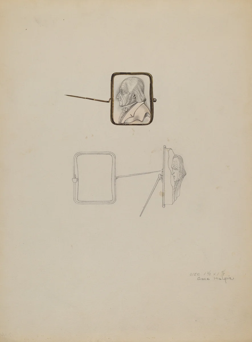 Cameo Brooch by Grace Halpin, index of american design, 1936