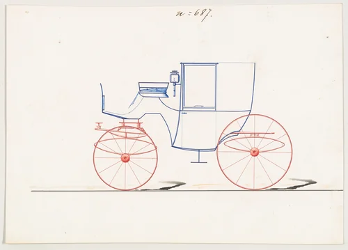 Coupe #687 by Brewster & Co., drawing, 1855-1865