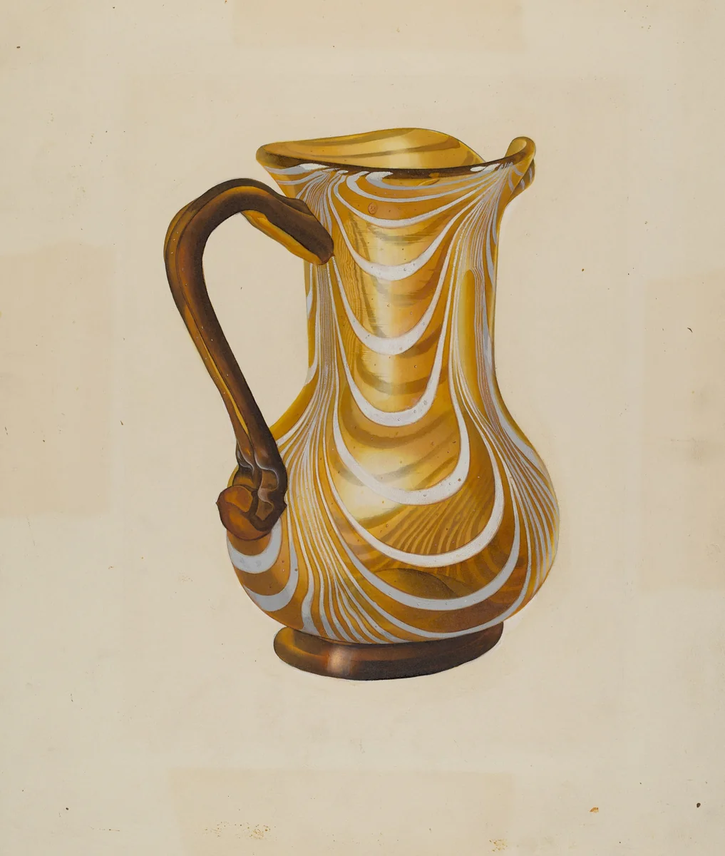 Pitcher by Isidore Steinberg, index of american design, 1935-1942