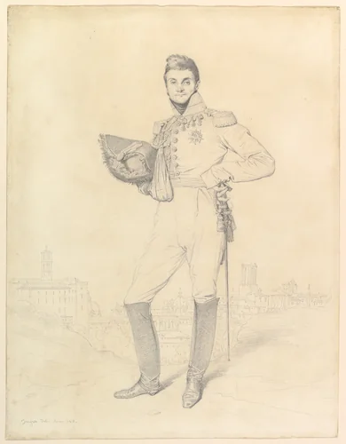 General Louis-Étienne Dulong de Rosnay by Jean-Auguste-Dominique Ingres, drawing, 1818