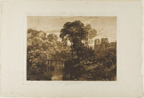 Berry Pomeroy Castle, plate 58 from Liber Studiorum by Joseph Mallord William Turner, print, 1816