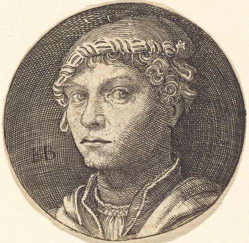 Portrait of a Young Man (V.H. Reinnier) by Jakob Binck, print, 1500-1569