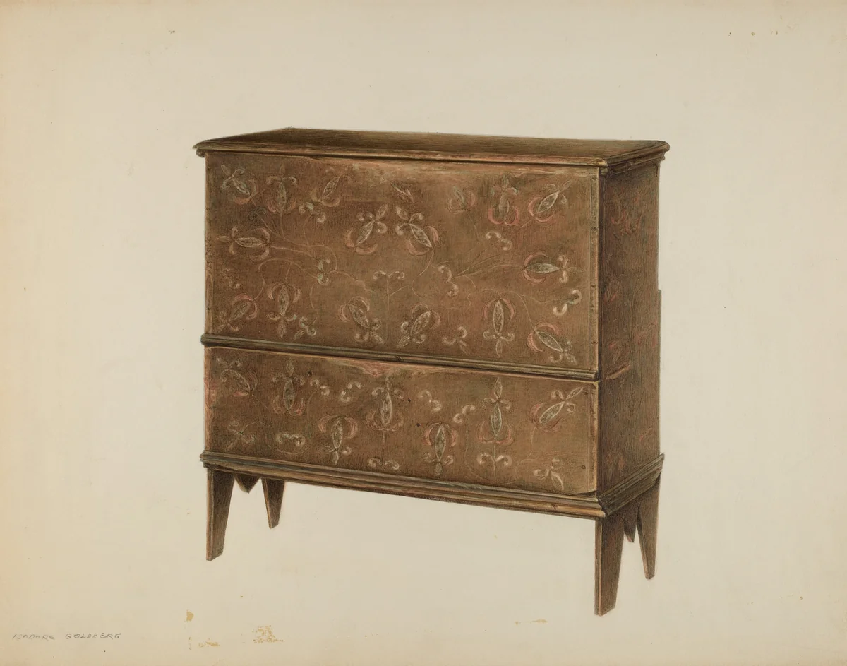 Chest with Drawer by Isadore Goldberg, index of american design, 1939
