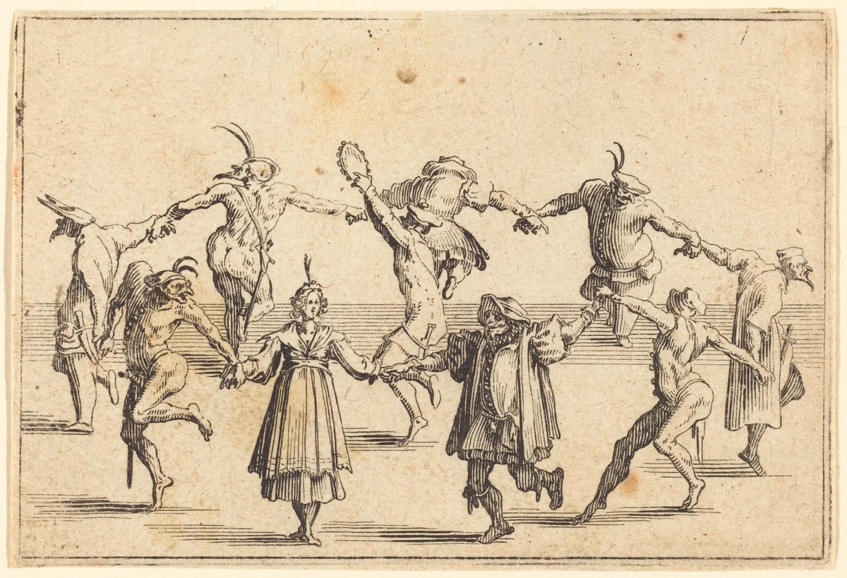 The Dance by Jacques Callot, print, 1622