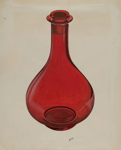 Decanter and Stopper by Edward White, index of american design, 1936
