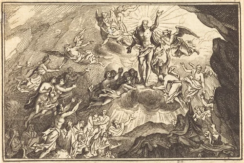 Descent into Limbo by Sébastien Le Clerc I, print, 1600-1699