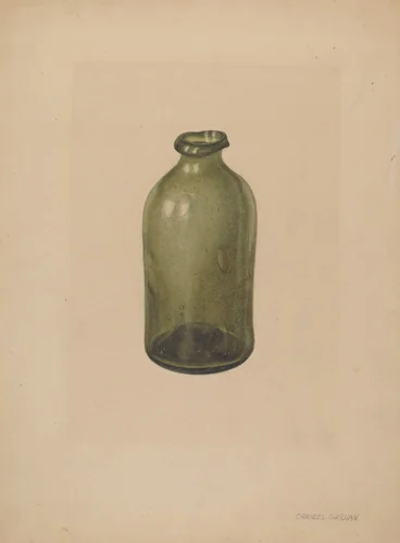 Shoe Blacking Bottle by Charles Garjian, index of american design, 1937