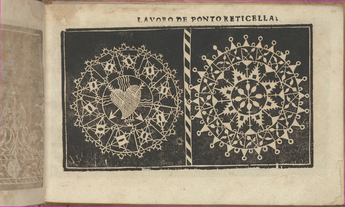 Studio delle virtuose Dame, page 20 (recto) by Isabella Catanea Parasole, book, 1597
