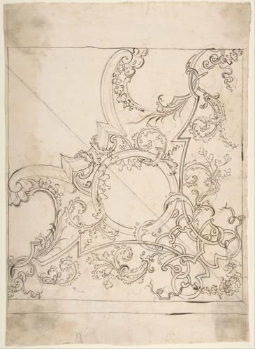 Design for a Ceiling Decoration. by Donato Giuseppe Frisoni, drawing, 1709-1720