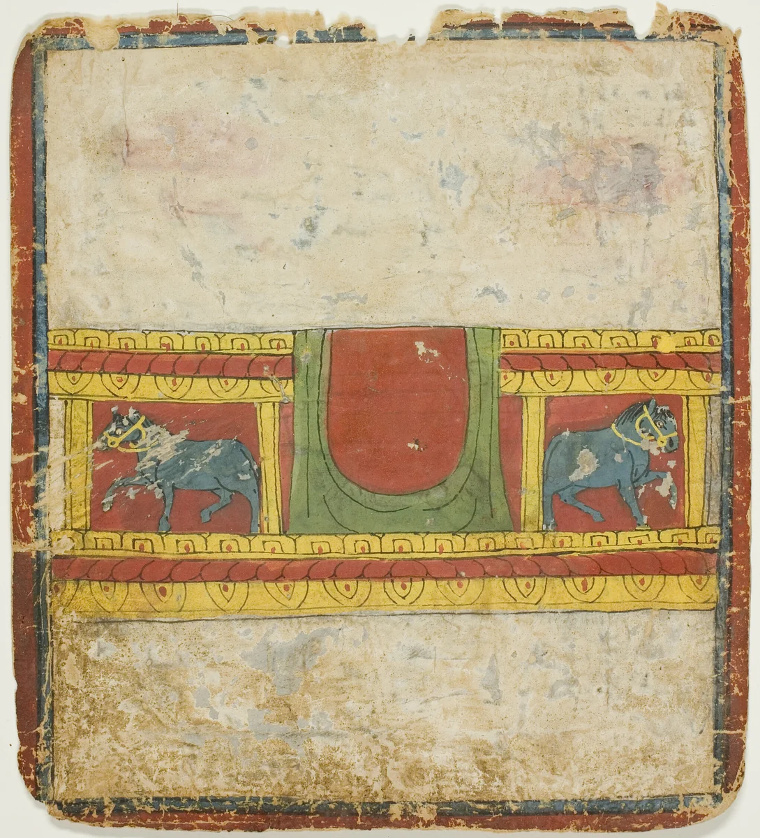 Horse Throne, from a Set of Initiation Cards (Tsakali) by Tibet, drawing, 1299-1499