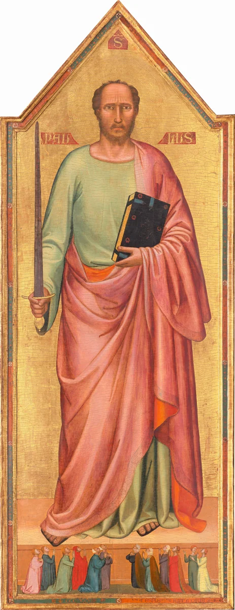 Saint Paul and a Group of Worshippers by Bernardo Daddi, painting, 1333