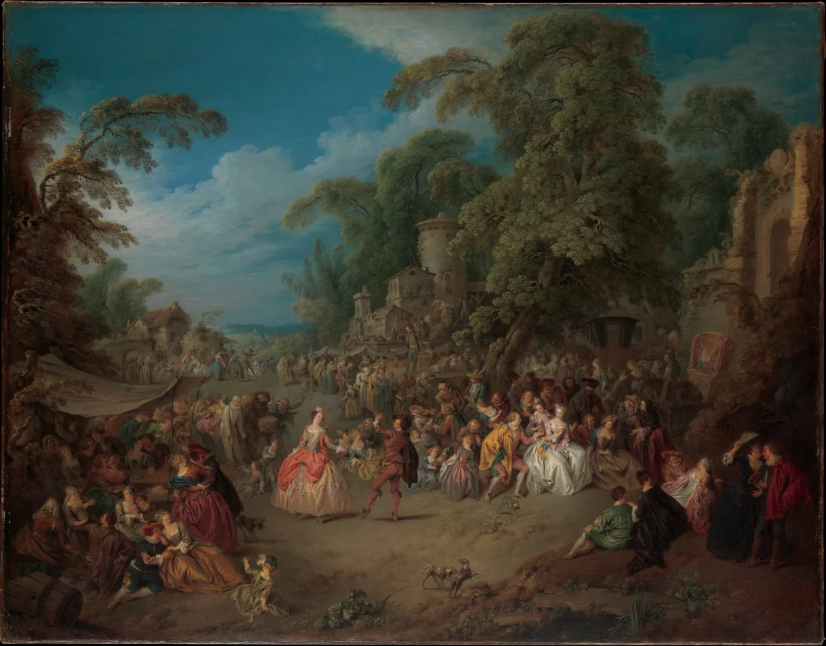 The Fair at Bezons by Jean Baptiste Joseph Pater, painting, 1728-1738
