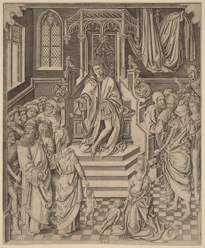 The Judgment of Solomon by Master FVB, print, 1480