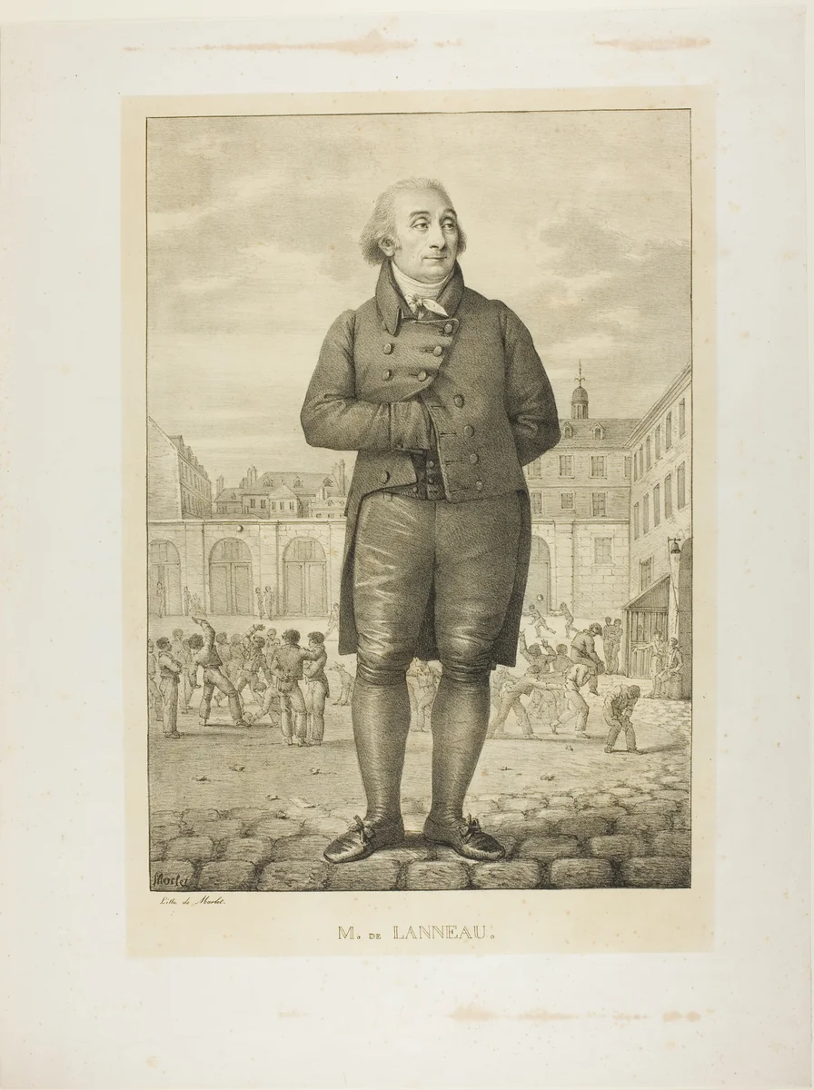 Portrait of M. de Lanneau by Jean Henri Marlet, print, 1791-1847