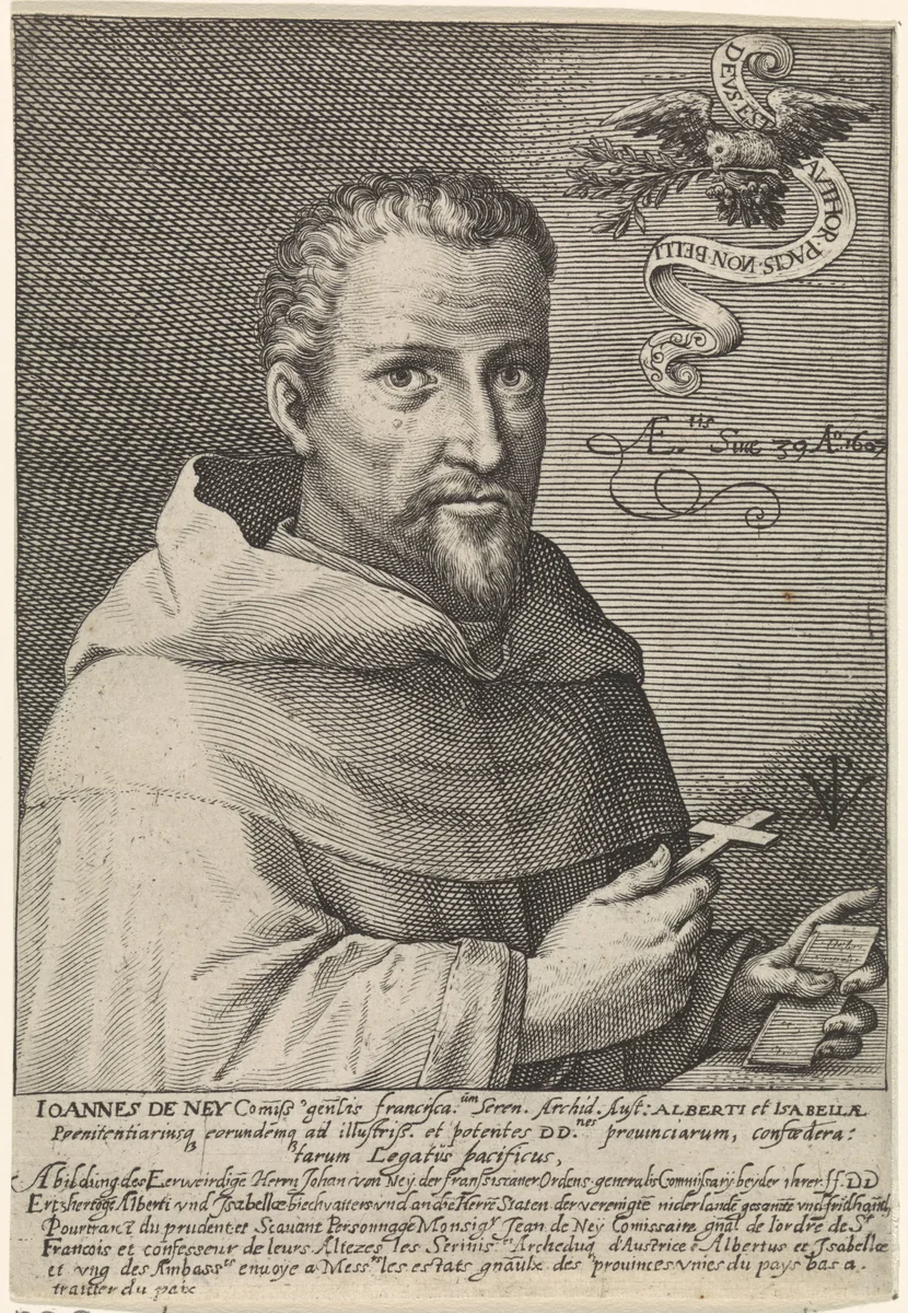 Portret van Jan Neyen by Crispijn van de Passe, print, 1607