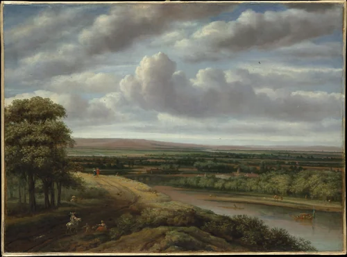 An Extensive Wooded Landscape by Philips Koninck, painting, 1670-1679
