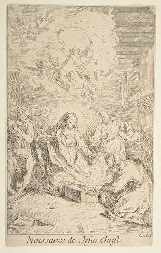 Nativity by Claude Gillot, print, 1685-1805