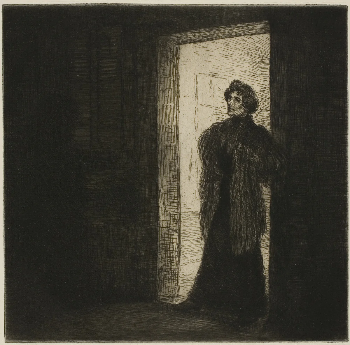 On the Threshold by Théophile Alexandre Steinlen, print, 1902