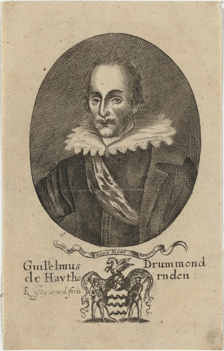 William Drummond of Hawthornden by Robert Gaywood, print, 1600-1710