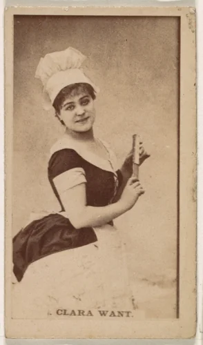 Clara Want, from the Actresses series (N245) issued by Kinney Brothers to promote Sweet Caporal Cigarettes by Kinney Brothers Tobacco Company, photograph, 1890
