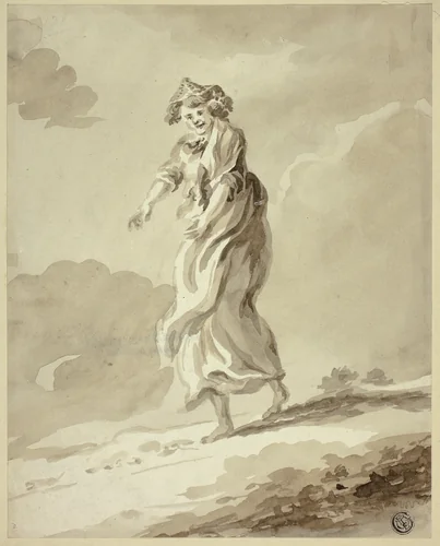 Woman Wandering by Unknown Artist, drawing, 1800-1899