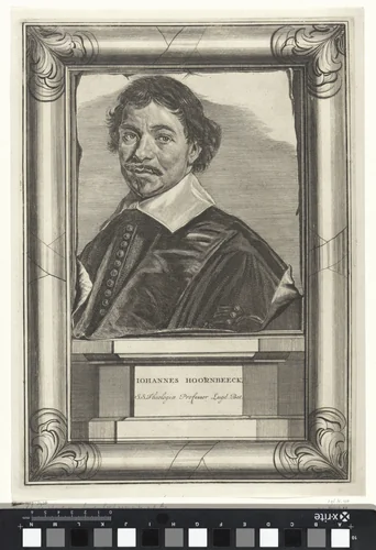 Portret van Johannes Hoornbeeck by Jonas Suyderhoef, print, 1651
