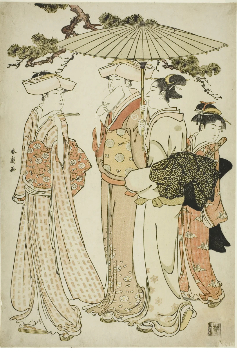 Out for a Walk by Katsukawa Shuncho, print, 1775-1806