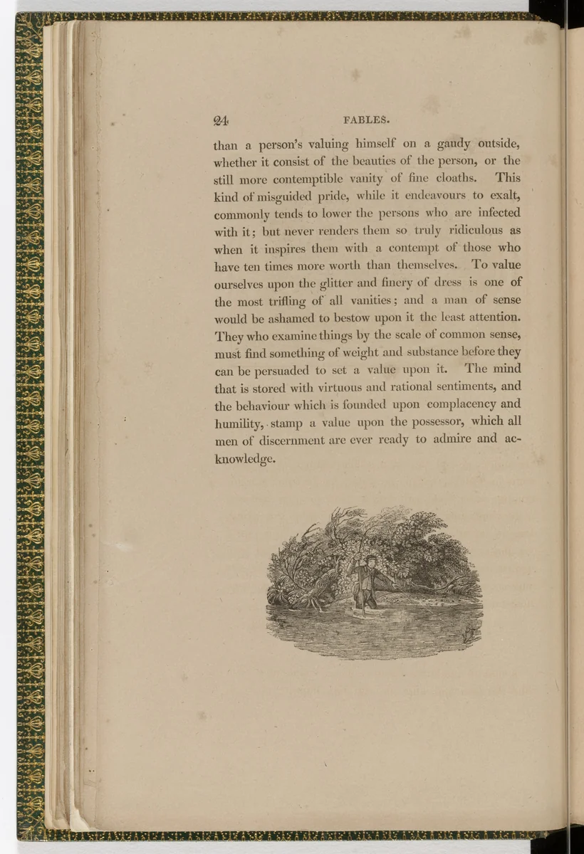 Tailpiece (page 24) from The Fables of Aesop by Thomas Bewick, illustrated book, 1818