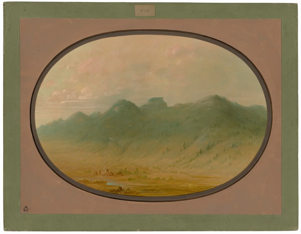 View of the Crystal Mountains, Brazil by George Catlin, painting, 1854-1869