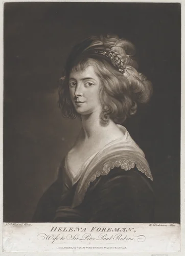 Portrait of Susanna Lunden, sister of Helena Fourment by William Pether, print, 1769